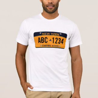 *Gepersonaliseerd New York Vehicle License Bord T-shirt
