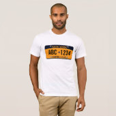 *Gepersonaliseerd New York Vehicle License Bord T-shirt (Voorkant volledig)