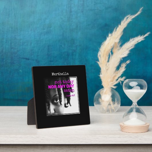 GEpersonaliseerd NIET VANDAAG SATAN Fotoplaat (Insitu)