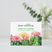 Gepersonaliseerd nieuw adres Cactus Succulent Plan Briefkaart (Staand voorkant)