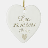 Gepersonaliseerd nieuw cadeau voor baby decor keep keramisch ornament (Rechts)