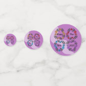 GEPERSONALISEERD NIEUW JAAR 20XX & FLOWERS WREATHE CONFETTI (Voorkanten)