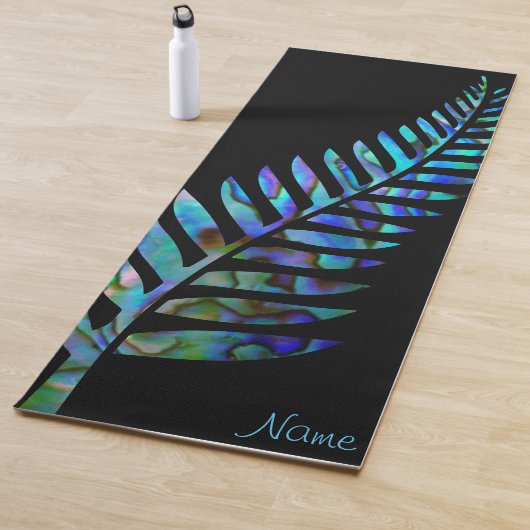 GEPERSONALISEERD NIEUW ZEELAND FERN PAUA YOGA MAT (In situ)