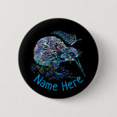GEPERSONALISEERD NIEUW-ZEELAND KIWI PAUA RONDE BUTTON 5,7 CM (Voorkant)