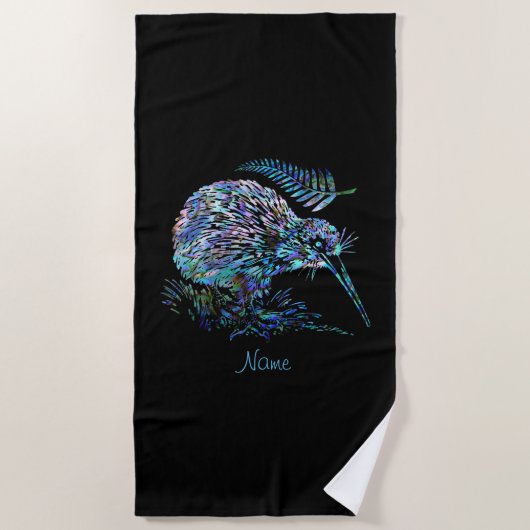 GEPERSONALISEERD NIEUW-ZEELAND KIWI PAUA STRANDLAKEN (Voorkant)