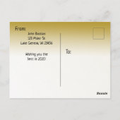 Gepersonaliseerd Nieuwjaar 2020 Briefkaart (Achterkant)