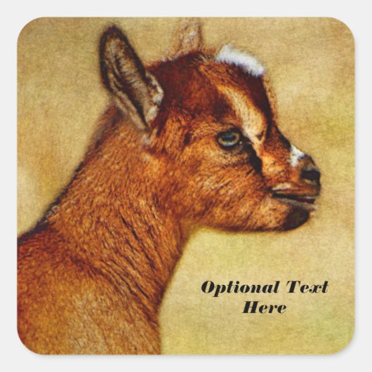 Gepersonaliseerd Nigeriaans Kind voor dweiland Vierkante Sticker (Voorkant)