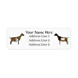 Gepersonaliseerd Nigerian Dwarf Dairy Goat Address Etiket