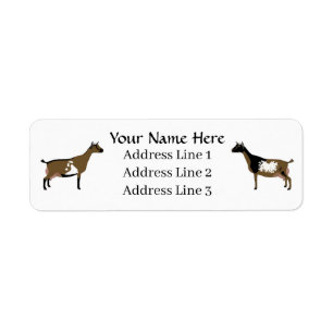 Gepersonaliseerd Nigerian Dwarf Dairy Goat Address Etiket
