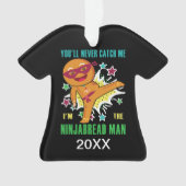Gepersonaliseerd Ninjabread Man U zult me nooit va Ornament (voorkant)