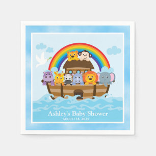 Gepersonaliseerd Noah's Ark Baby shower Paper Napk Servet