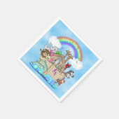 Gepersonaliseerd Noah's Ark Baby shower Paper Napk Servetten (Hoek)