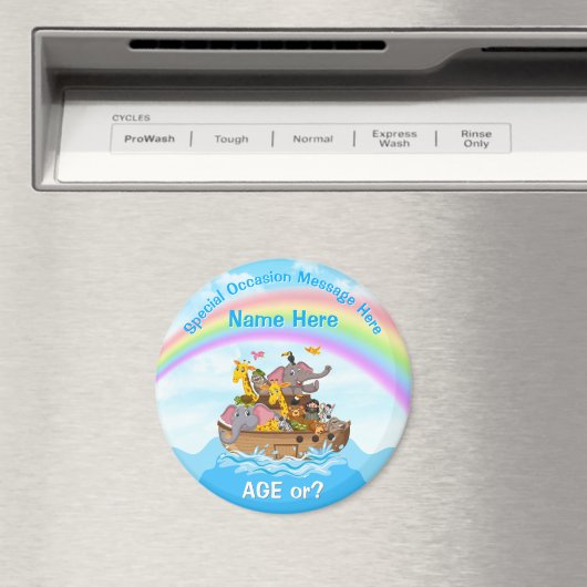 Gepersonaliseerd, Noah's Ark Party Favors, Noahs A Magneet (Insitu (Vaatwasser))