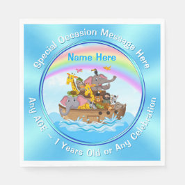 Gepersonaliseerd, Noah's Ark servetten, Noah's Ark Servet