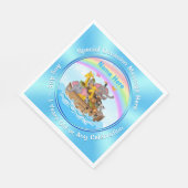 Gepersonaliseerd, Noah's Ark servetten, Noah's Ark Servet (Hoek)