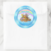 Gepersonaliseerd, Noah's Ark Stickers, Maten, Vorm Ronde Sticker (Tas)
