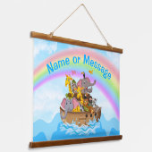 Gepersonaliseerd, Noah's Ark Wall Decor, Baby naar Hangend Wandkleed (Gebogen)