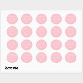 Gepersonaliseerd nodigt bruin roze ronde sticker (Vel)