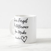 Gepersonaliseerd Nooit Vergeten Het Verschil Dat J Koffiemok (Voorkant links)