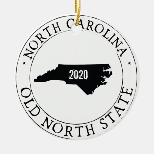 Gepersonaliseerd North Carolina Ornament (Voorkant)
