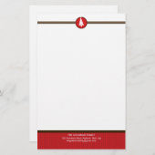 GEPERSONALISEERD NOTEPAPER:: Stripedstitch 5 Briefpapier (Voorkant / Achterkant)