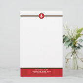 GEPERSONALISEERD NOTEPAPER:: Stripedstitch 5 Briefpapier (Staand voorkant)