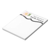 Gepersonaliseerd Notitieblok Baby Roze Kosmos op W (Linkerzijde)