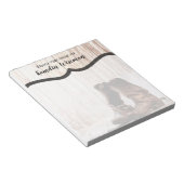 Gepersonaliseerd Notitieblok Boots Country Rustic  (Schuin)