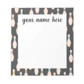 Gepersonaliseerd Notitieblok Bowling Pins (Voorkant)