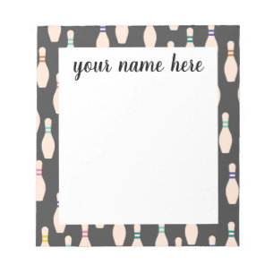 Gepersonaliseerd Notitieblok Bowling Pins