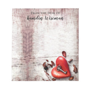 Gepersonaliseerd Notitieblok Country Wood Sleutel 