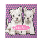 Gepersonaliseerd Notitieblok Double Trouble Pups o (Voorkant)