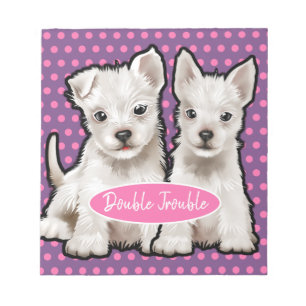 Gepersonaliseerd Notitieblok Double Trouble Pups o