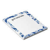 Gepersonaliseerd Notitieblok Indigo Blue Tie Dye (Schuin)
