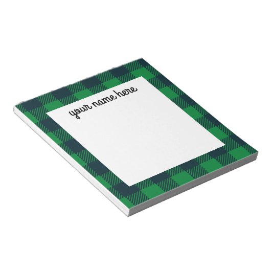 Gepersonaliseerd Notitieblok met buffelverdeling (Schuin)