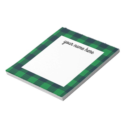 Gepersonaliseerd Notitieblok met buffelverdeling (Linkerzijde)