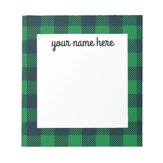 Gepersonaliseerd Notitieblok met buffelverdeling (Voorkant)