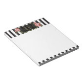  gepersonaliseerd Notitieblok met Floral Striped (Schuin)