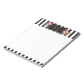  gepersonaliseerd Notitieblok met Floral Striped (Linkerzijde)