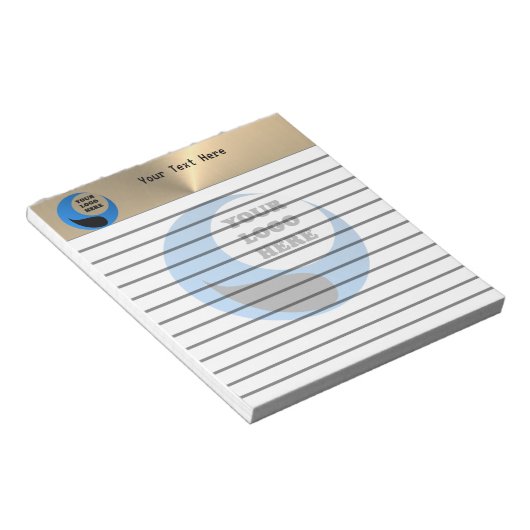 Gepersonaliseerd Notitieblok met Logo (Schuin)