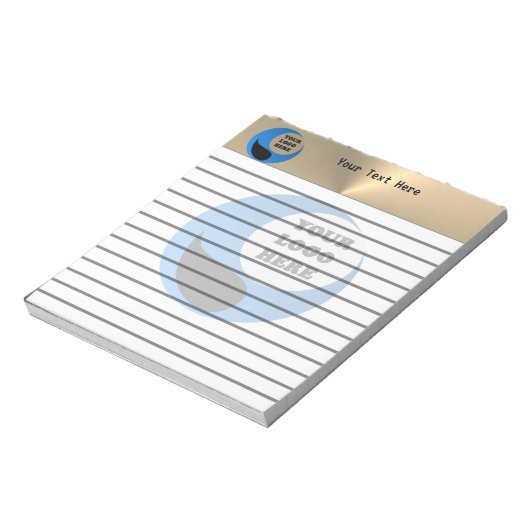 Gepersonaliseerd Notitieblok met Logo (Linkerzijde)