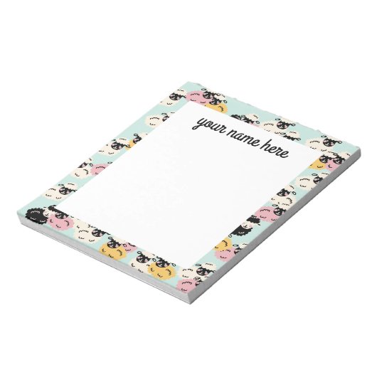 Gepersonaliseerd Notitieblok schapen (Linkerzijde)