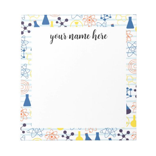 Gepersonaliseerd Notitieblok scheikundeleraar (Voorkant)