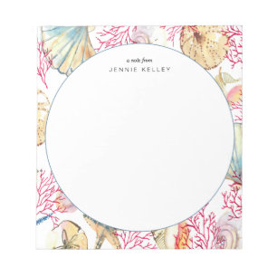 Gepersonaliseerd Notitieblok, Seashells bij het st Notitieblok