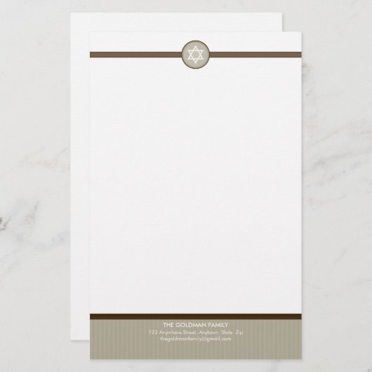 GEPERSONALISEERD NOTITIEBLOK:: Stripedstitch 2 Briefpapier (Voorkant / Achterkant)