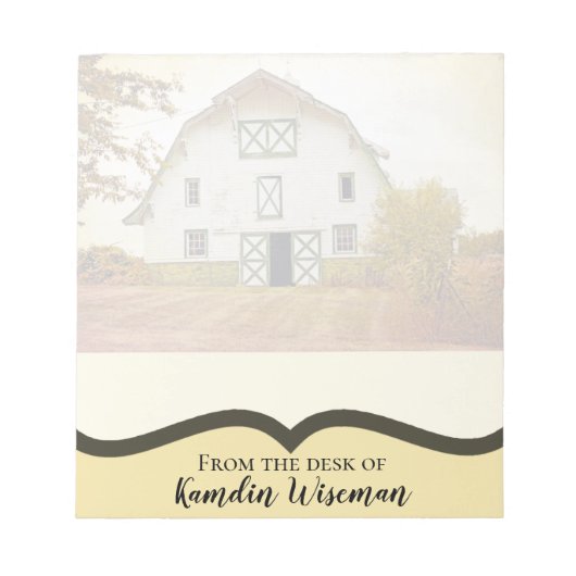 Gepersonaliseerd Notitieblok Sunset Barn Country R (Voorkant)