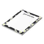 Gepersonaliseerd Notitieblok van de Zwarte Daisy (Linkerzijde)