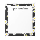 Gepersonaliseerd Notitieblok van de Zwarte Daisy (Voorkant)