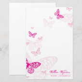GEPERSONALISEERD NOTITIEBLOK:: Vlinders 1 P Briefpapier (Voorkant / Achterkant)