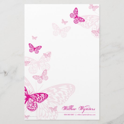 GEPERSONALISEERD NOTITIEBLOK:: Vlinders 1 P Briefpapier (Voorkant)